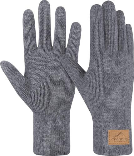 normani Damen Merino Strickhandschuhe Wollhandschuhe Winterhandschuhe aus 100% Merinowolle - Thermohandschuhe aus Wolle
