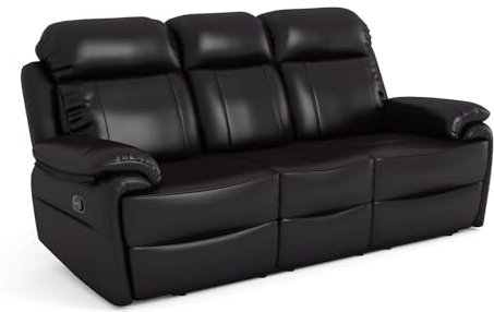 Bostonsofa Orlando Leder Relax Sofa mit Liegefunktion - ergonomisch - bequem - Zero Wall - Komfortables Möbel für das Wohnzimmer mit Relaxfunktion und Fußstütze (98x200x104 cm)