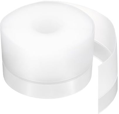 sourcing map Weather Stripping Door Seal 16.4ft x 45mm Silicone Seal Strip for Door Draft Stopper Adhesive Tape Window House Shower Glass Gaps Length 5m, Transparent