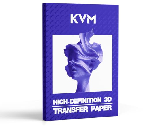 KVM Hochauflösendes 3D Transferpapier, lila Beschichtung, A4, 100 Blatt | Tattoo Transfer Papier Thermokopierer Schablonenpapier A4 Größe 8.5*11 Zoll Tattoo Schablonenpapier für Thermokopierer
