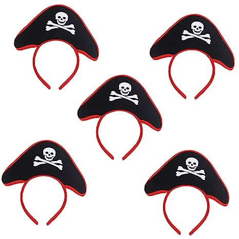 PACKOVE 5 Stück Teiliges Piraten Haarreif für Leichtes Festival Kopfschmuck mit Komfortabel und Langlebig für Halloween Party Cosplay und Karneval
