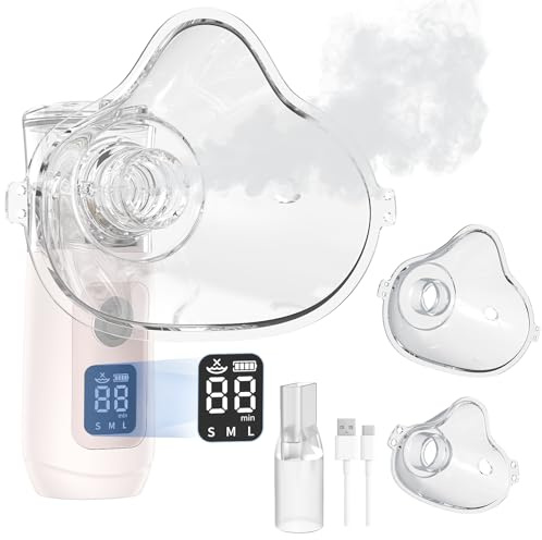 Suuprone Inhalationsgerät Tragbar Set Ultra Leise Inhalator,Inhaliergeräte für Erwachsene & Kinder,Einstellbarer Vernebler Inhaliergerät für Zuhause und Reisen mit Selbstreinigungsfunktion.