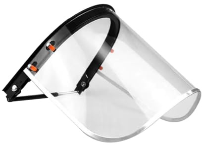 DEARMAMY Anti splash Gesichtsschutz Visier Transparent Hochklare Schutzscheibe aus Aluminiumlegierung und PVC Leichtes Langlebiges Schutzschild für Schutzhelm für Schleifen Schweißen