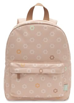 Jollein Kinderrucksack Blume – Flower – Rucksack Kinder – Wasserabweisend & Leicht – Rucksack Kindergarten – Auch Ideal Für Kita, Ausflüge & Alltag – Verstellbare Gurte – Mit Fach für Trinkflasche