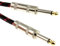 6,35 mm Mono Geflochten Instrument Kabel Rot & Schwarz Gitarren Audio Anschlusskabel 3 m [3 Meter/3m]