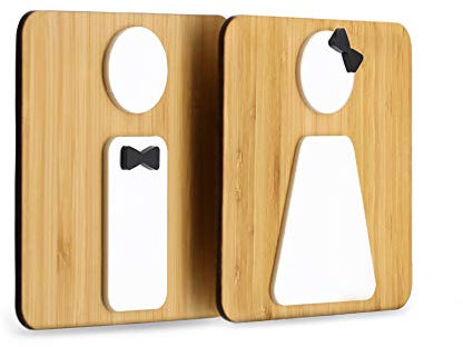 Signs WC [A2] | WC toilette Room le reste - individuellement gestaltbare Panneaux et Pictogrammes pour portes, salles, restaurants, magasins et bureaux, plaque de bois en relief