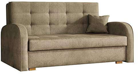 Mirjan24 Schlafsofa Viva Gold III mit Bettkasten, Bettsofa, 3 Sitzer Polstersofa mit Schlaffunktion inkl. Kissen, Sofa, Sofagarnitur, Farbauswahl, Wohnlandschaft (Paros 3)