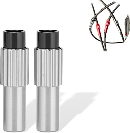 Dioche Aluminium Bike Bicycle Brake Adjuster, 1 Pair (Titanium Color)