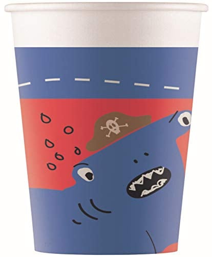 Procos 90244 Lot de 8 Mugs en Carton Rouge/Blanc/Bleu