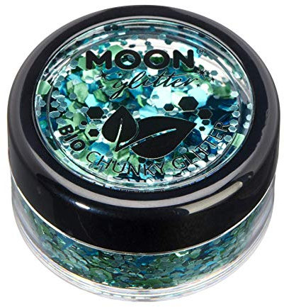 Mystiker Biologisch abbaubarer Öko-Glitter von Moon Glitter - 100% kosmetischer Bio-Glitter für Gesicht, Körper, Nägel, Haare und Lippen - 3g - Aquarium