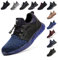 Hitmars Chaussures de Sécurité Hommes Femme Embout Acier Travail Chantier Protection Basket securite Légère Antidérapante Noir Bleu Gris Vert Rose 36-48 EU Bleu 43