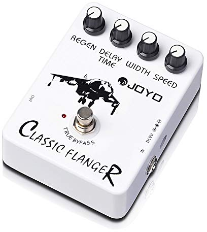 JOYO Pedal de efecto Flanger logra sonidos de Flanger metálicos y vibrato trémulo rápido para efecto de guitarra eléctrica - True Bypass (JF-07)