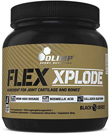 OLIMP SPORT NUTRITION Olimp Flex Xplode Kollagen Pulver - Unterstützt gesunde Knochen & Gelenke, Vitamin C & 5-Mineralien-Komplex, Typ I & II Kollagen, 360g, Orange