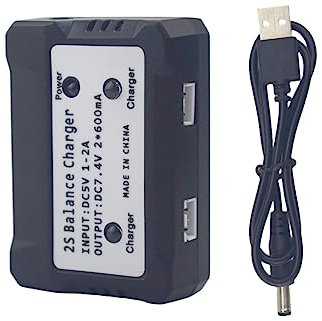ZYGY 1PCS 7.4V Charging Cable & 1PCS 2en1 Chargeur et Câble de Charge pour 8SYMA X8C X8G X8HW Hubsan H501S H502S H502E MJX D80 B3 B2W F18 B6 Bugs 2/3/6 A959 V262 V913 V912 F17 F100 F200SE