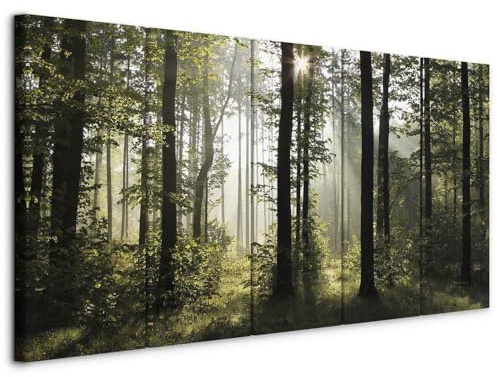 murando - Panneau Acoustique Mural, Tableau Décoration Arbre Nature 225x90 | Mousse Acoustique - 2,6 cm, Réduit les échos la chambre, Décoration Murale Moderne 2-en-1, Toile tendue sur châssis en Bois