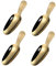 4 Stücke Gold Edelstahl Löffel Mini Dessertlöffel Teelöffel Teeschaufel Kaffeelöffel, Gold Eisportionierer Mini Gewürzschaufel Kaffeeschaufel für Salz Zucker Gewürze, Weihnachten Kinder Besteck