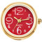 JewelryWe Ringuhr Fingeruhr Damen Ultradünn Rund Analog Quarz Ring Uhr Verstellbar Fingerringuhr Uhrenring Gold Rot