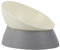 JWPC Bulldog Gamelle antidérapante pour Chien et Chat - en Caoutchouc - Amovible - Stérile - Inclinable - Base inclinée - Gris