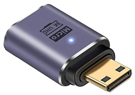 chenyang CY Mini adattatore convertitore HDMI 2.1, mini HDMI maschio a HDMI femmina UHD convertitore adattatore supporta 8K 60Hz HDTV