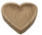 Holz Herz Dekoschale natur - 21 cm - Romantische Tischdekoration in Herzform - Tisch Deko Obst Bonbon Schale für Valentinstag Hochzeitstag Jahrestag