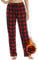 LANBAOSI Bas de Pyjama Femme Hiver à Carreaux Classique Vêtements de Nuit Chaud Pantalon Pyjama Femme