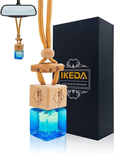 Car Air Fresheners for Men | Car Fresheners with Odour Eliminator Technology | Long Fragrant Car Accessories for Women | Strong Car Scents Perfume Hanging Diffusers | Ikeda Air Freshener Car (Dark)