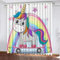 GIOVIA 3D Einhorn Vorhänge Abdunkelnde Regenbogen Einhorn Kindervorhänge Vorhang mit ösen 2er Set Gardinen Blickdicht Verdunkelungs für Kinderzimmer Schlafzimmer Wohnzimmer B 150 X H 166 cm