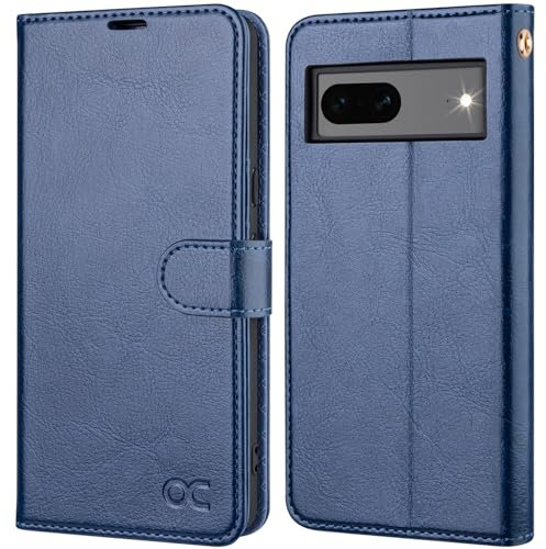 OCASE Custodia Google Pixel 8, Cover Pixel 8 Interno TPU Antiurto Portafoglio [RFID Blocking] [Carta Fessura] [Supporto Stand] Custodie in Pelle per Google Pixel 8 (6,3 Pollici) - Blu