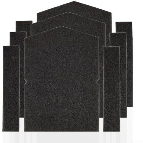3er Set Filterschwamm Set kompatibel mit für Miele 6057930 9688381 Schaumstoff Filterschwamm Filterschaum Schwarz für Türtrockner