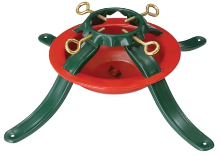 Rocky Mountain Goods Metal Christmas Tree Stand for Live Trees up to 7 Feet Tall - Stable Metal Base Holds 1.8 Quarts of Water for Fresh Real Tree - Easy Assembly No Tools Needed