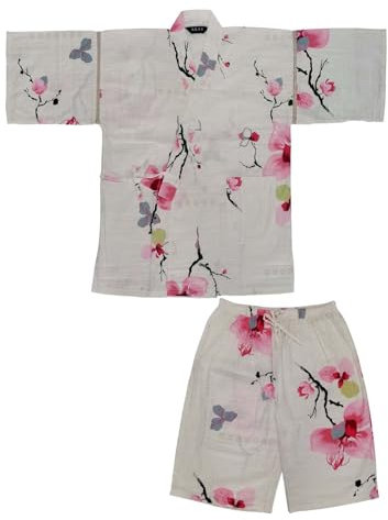 Robe traditionnelle de style chinois kimono pyjama chemise et short en coton pour femme, Multicolore, M