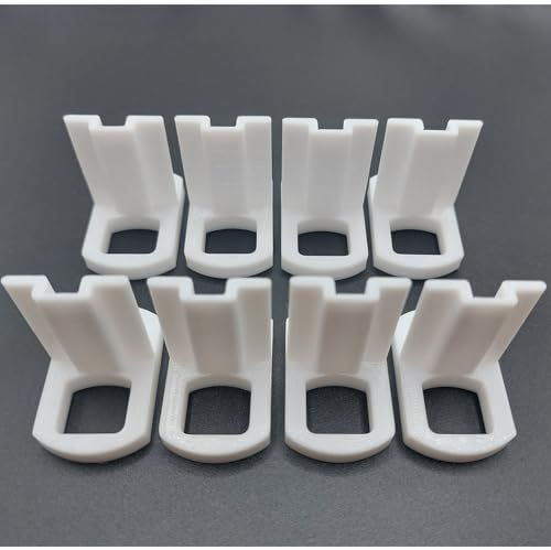 Lot de 8 Guides pour porte de placard coulissante en T Pour Rail Sans Roulette - Accessoire Pièce de Rechange Pour Coulisse.