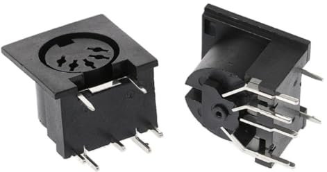 CONNETTORE PRESA DIN 5 POLI DA PANNELLO PCB a saldare femmina F cavo 5p Jack DS