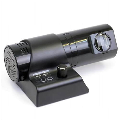 ZyKnaurral Sveglia con proiettore con Telecomando, Orologio analogico con proiezione a LED, quadrante con Numeri Romani e quadrante con Numeri Arabi commutabili, Rotazione di 180 Gradi,Black