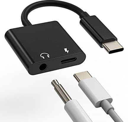 USB C A 3.5mm AUX Cuffie Adapter(2 in 1) Tipo C Caricatore Per IPhone 15 Auto Audio Splitter Type-C Auricolari Microfono Compatibile Per Samsung S24 Ricarica Per Apple iPad SD Headphone Dongle 3.5+tp