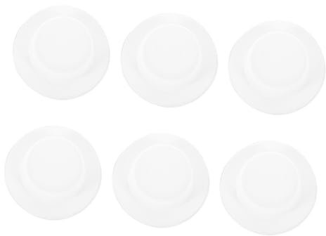 KOMBIUDA 6er-Pack Weiße Hüte Aus Plüschstoff Schneemann-Puppen-bastelhut Mini-Zylinder Für Jungen Und Mädchen