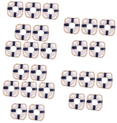 LALADEFIEE 25 STK Mini-Rettungsring für zu Hause nautischer Rettungsring nautische Partydekorationen Ozeandekorationen spaß plastikenten dekorativer Rettungsring nautisches Blue