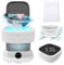 Camping Waschmaschin, 15L 2kg Mini Waschmaschine Mit Wäschetasche, Waschmaschine Klein Mini-Waschmaschine für Unterwäsche, Babykleidung, Socken, Klein Waschmaschine für Wohnung, Hotel, Grey