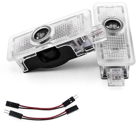 IGEAIIE Car Door Lights, 2 Pack LED Door Projector Logo Lights, Wireless Welcome Puddle Lights, Ghost Shadow Lights Compatible with 3/5/6/7/X1/X2/X3/X4/X5/X6/X7/Z/M/GT Series