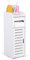 Headerbs Armoire de Salle de Bain en PVC, Armoire de Toilette en Bois et Plastique, Organisateur de Rangement, étagère de Toilettes, Armoire à Linge pour Cosmétiques et Serviettes en