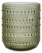 Baroni Home Set 6 pz di Bicchieri in Vetro Colorati e Decorati con Rifiniture in Rilievo 30 CL, Bicchieri Eleganti Lavabili in Lavastoviglie, 8x8x10 cm, Verde