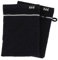 Tendance - Set de 2 gants de toilette 15x21cm 100% coton nid d abeille - noir