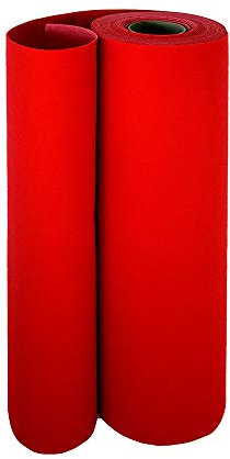 OLIVO.shop Tapis Rouge pour Événements avec Fond Antidérapant - Pour Noël, Mariage, Cérémonie, Fête d'Extérieur au Mètre (1 x 5 m)