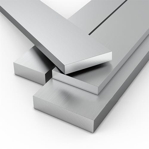 TIHONORI Barra Piatta in Alluminio, Spessore 8-10 Mm, Lunghezza 500 Mm, Taglio di Precisione, Leggero E Resistente per Progetti Fai-da-Te, Costruzione E Fabbricazione,8 * 100mm