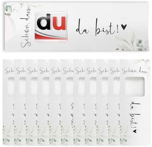 FloraVigo Schön dass du da bist Schokoladen-Geschenkbox, Geschenke, geeignet für Taufe, Geburtstag, Hochzeit, Abschlussverpackung (24PCS)