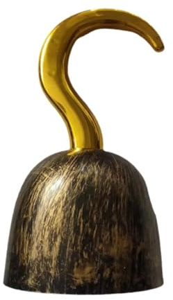 KiBcsLic Piratenhaken Kostüm Piratenhaken Spielzeug Halloween Dekor Lebensechte Cosplay für Party, Gold