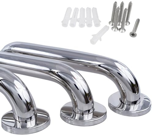 ID Dinkel Haltegriff für Senioren EDELSTAHL rostfrei Ø30mm glänzend 350mm Badewannengriff Wandgriff Duschgriff Handgriff Aufstehhilfe