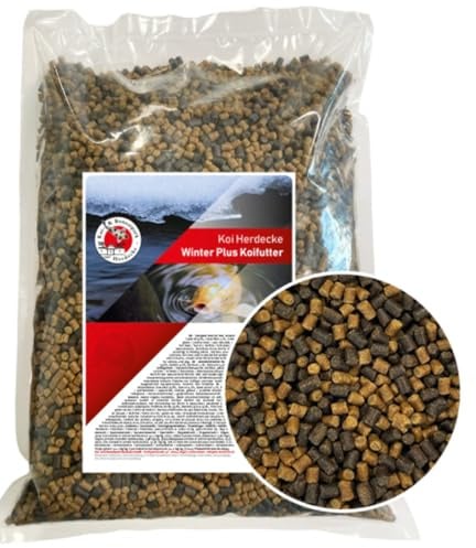 Couverture pour carpes koï - 2,5 kg - Nourriture pour carpes koï plus coulant pour l'automne et l'hiver - Granulés coulants de 4,5 mm - Convient pour poissons d'ornement - Poissons rouges - Orfe