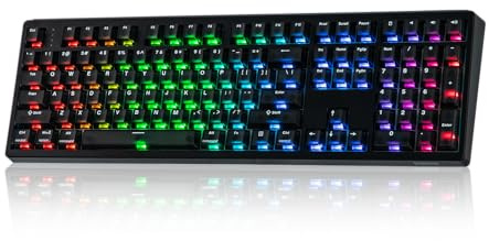 EPOMAKER HE108 Wireless Gaming Keyboard, 8K Polling & 10000mAh, SOCD & DKS, Full-Sized Hall Effect Keyboard with Rapid Triggering, Custom Driver, RGB Backlit, PBT Keycap (Black, Creamy Jade HE)