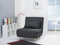 Schlafsessel Jugendsessel Gästebett Kindersessel Klappsessel Kunstleder und Stoff (Beinen schmal, Schwarz)